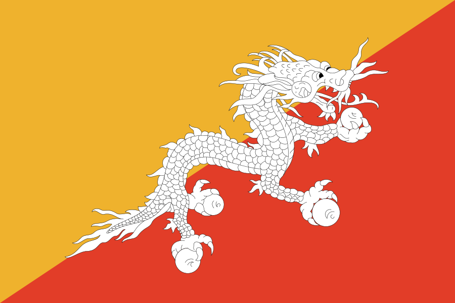 Landesflagge Bhutan