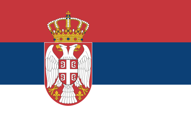 Landesflagge Serbien
